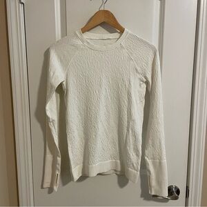 Lululemon Rest Less Pullover Long Sleeve Crewneck Cream Size 6
